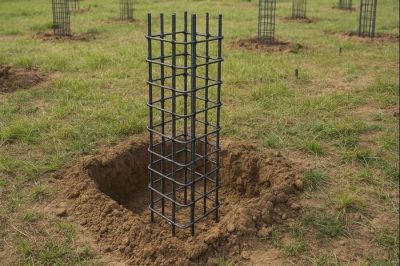 Армирование столбчатого фундамента