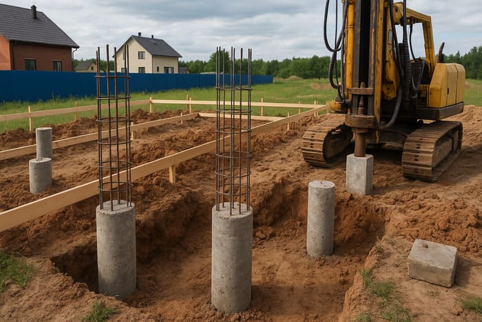 Устройство свайного фундамента и нюансы возведения