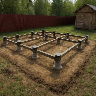 Фундамент ТИСЭ под баню 6×6